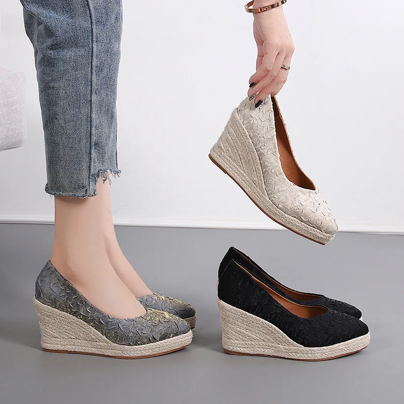 Zapatos de Plataforma con Tacó - Wedge Espadrille Women reseña y precio