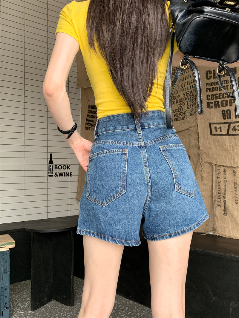 Pantalones cortos de mezclilla - Shorts Denim Frayed reseña y precio